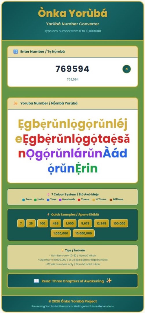 Yorùbá Number Converter